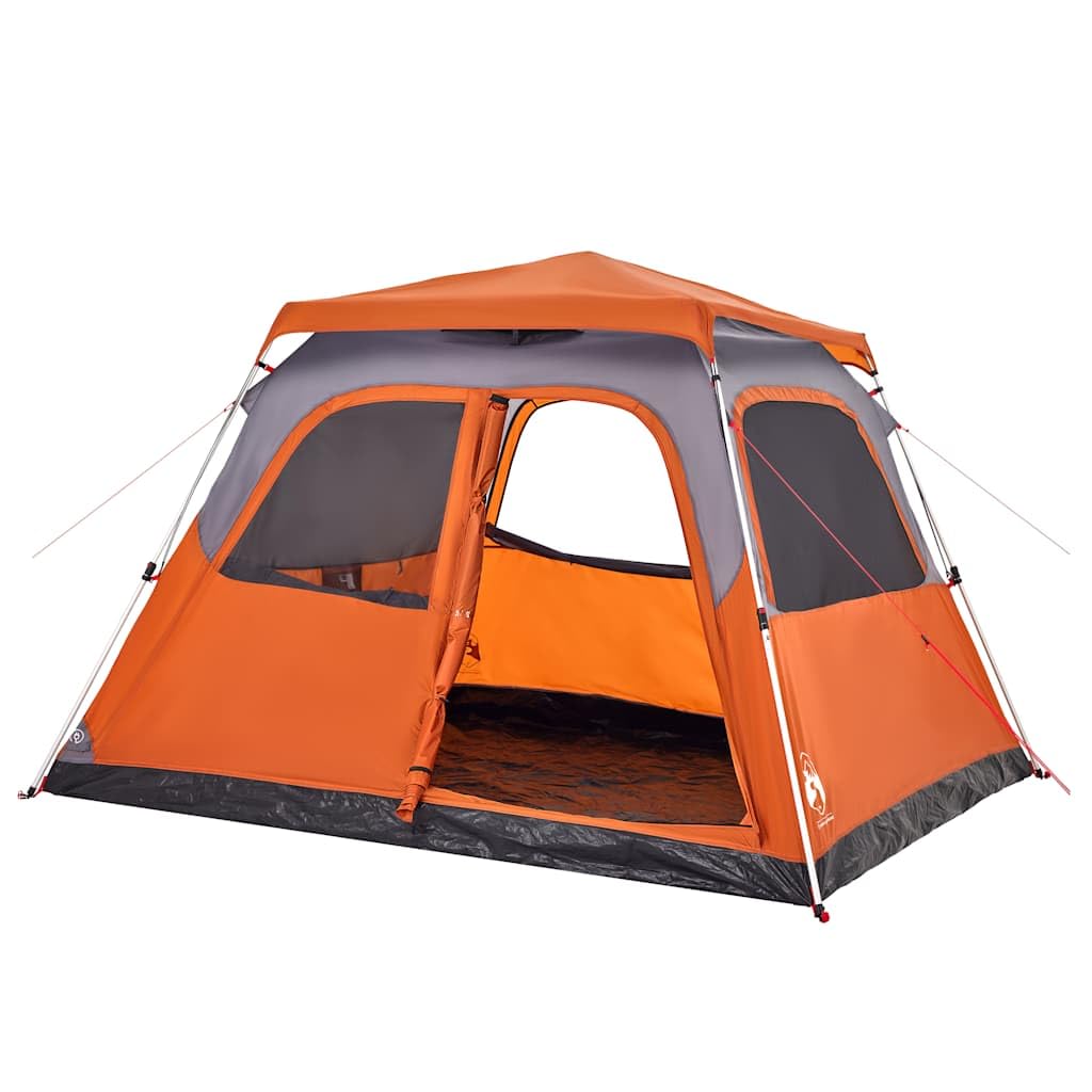 Tenda familiare a cupola per persone, blu, rilascio rapido, impermeabile, portatile, ideale per campeggio, avventure all'aria aperta