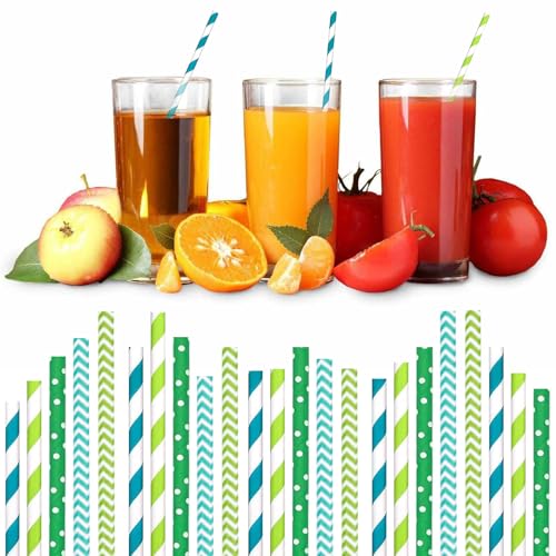 Cannucce Carta Colorate,250PCS Cannucce Carta,Biodegradabili in Colori Assortiti,per Feste,per Matrimoni,Natale,Docce Bambino