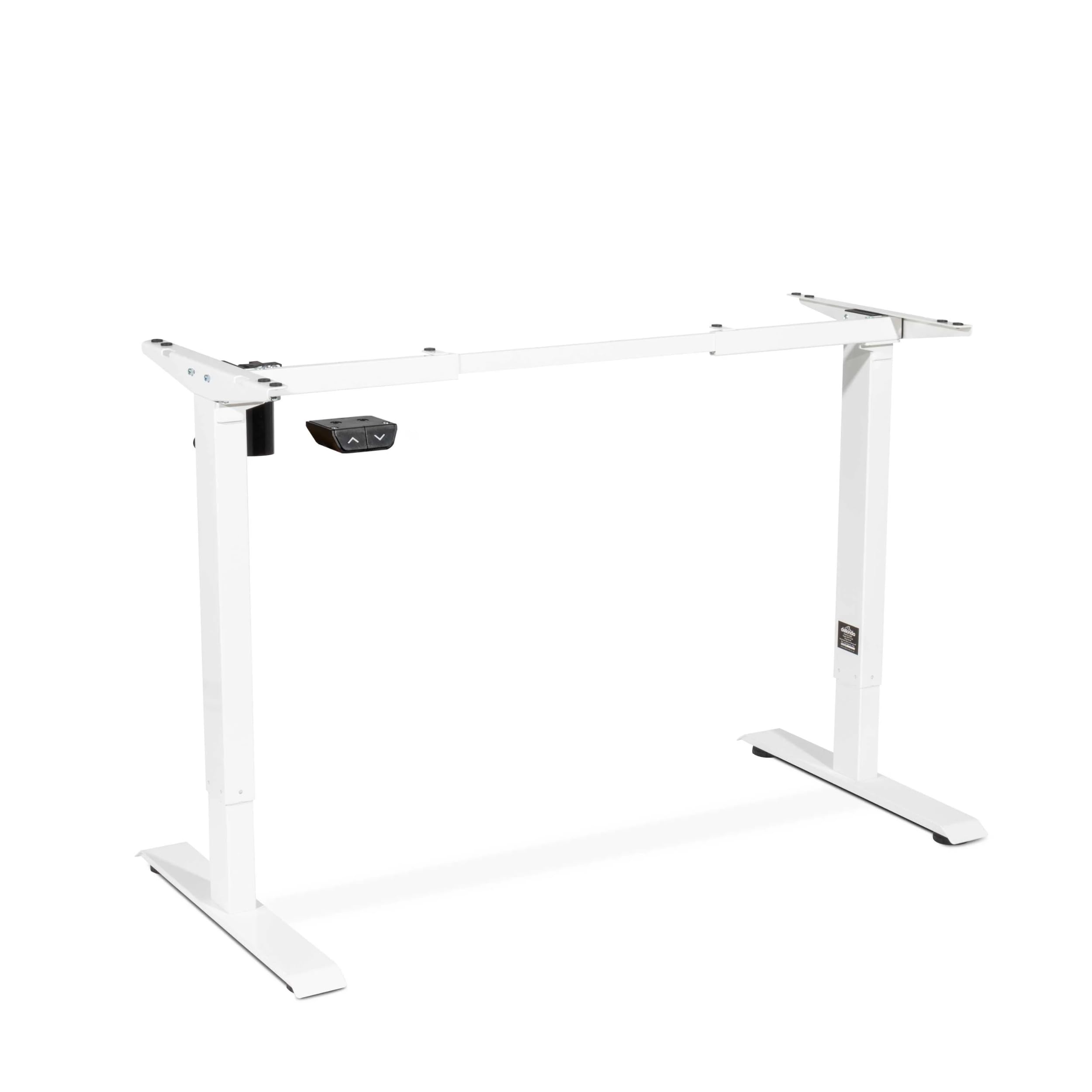 Dellonda Single Motor Adjustable Desk Frame, 70kg Capacity, White - DH64
