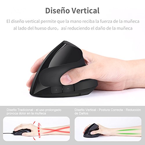 GHB - Mouse Ottico ergonomico verticale wireless