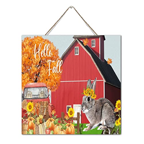 Panneau en bois Hello Fall pour égayer un mur vide de cuisine - 3