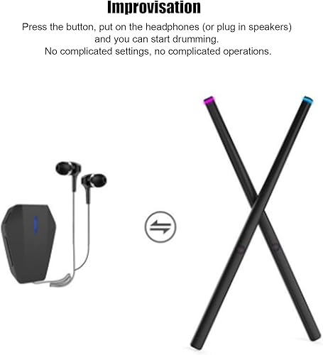 Miniatura 6 de Juego de batería eléctrica de aire, kit de batería somatosensorial electrónica profesional con baquetas, platillos de tambor, consola de tambor,