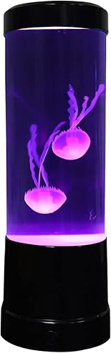 Lámpara de medusas LED redonda con 7 colores cambiantes de luz, lámpara de estado de ánimo para la oficina, decoración del hogar, luces frías USB,