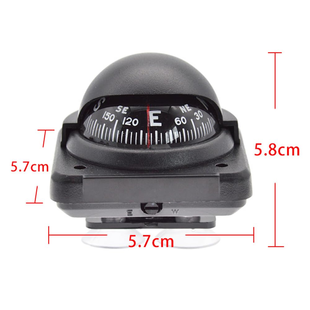 Car Compass, Compact Vehicle Compass, Easy to Install Suitable for Car, Watercraft, Boat, and Truck
