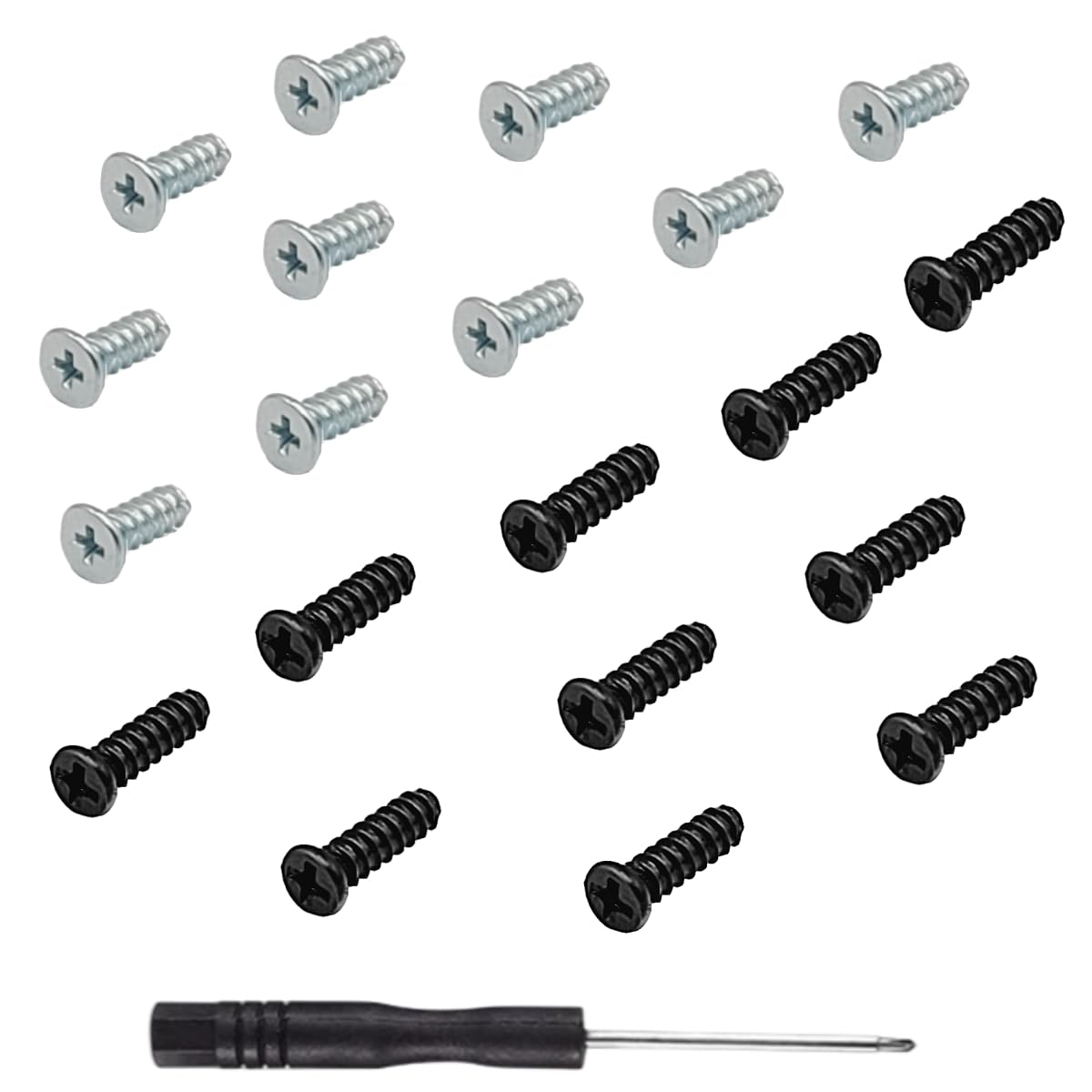 Komitasui Headband Screws Replacement for Sony WH-H900N WH-CH700N WH-1000XM4 MDR7506 Headphones Screws 20pcs (10pcs Black+10pcs Silver)