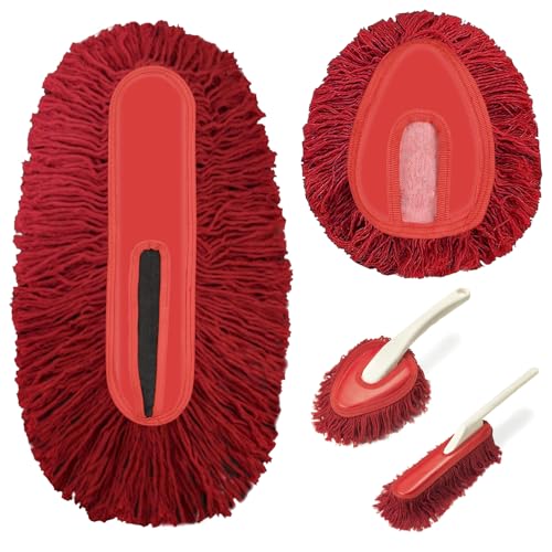 Car Duster Detailing Kit Replacement for California Car Duster Exterior Interior Cleaner Soft Cotton Mop Quickly Safely Removes Light Daily Dust for Car Dust Pollen Removing （Handle Not Included）