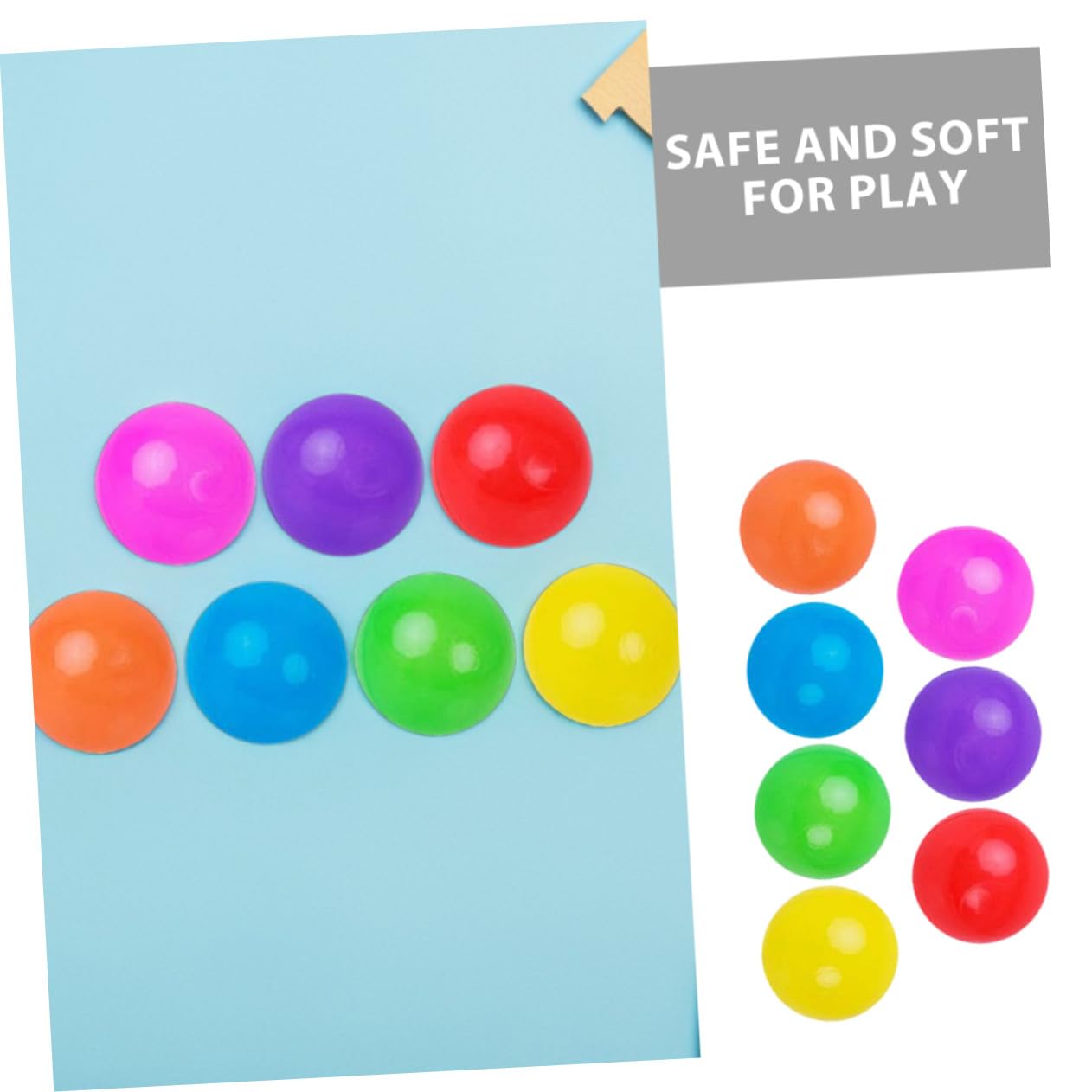 BESPORTBLE 100 Boules Rondes en Plastique Souple pour Piscine à Balles, 5,5cm, Lot de 100 Pièces Colorées, pour Salle de Jeux Bébé et Développement Musculaire