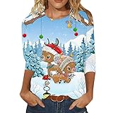 Schlafanzug Oberteil Damen Langarm Blusen Damen Weiß Langarm Bedrucktes Damen-Sweatshirt mit Kapuze, lässig, langärmelig, mit Kordelzug, lose Bluse Manga Hoodie Blusen Tuniken Langarmshirts