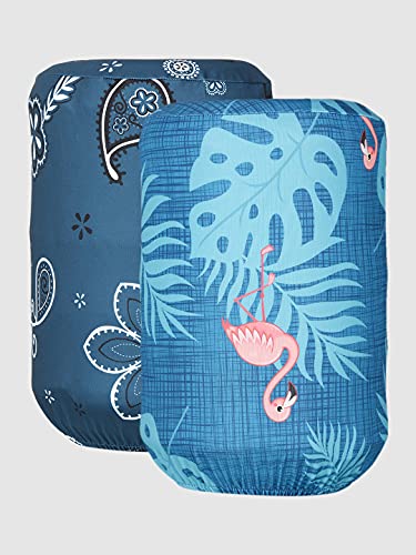 Image of Cortina Printed Dispenser Cover|Water Can Protectors|Elastic Closure | Polyester Material | Digitally Printed | Heat Resistant | Water-Proof | 45cm x 42cm x 43cm | 20 Lts | 2Pc | Grey & Blue 2