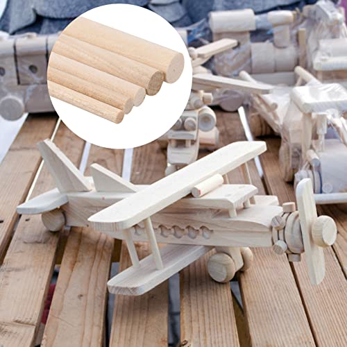 Bastoni di Legno, 10pcs 30cm Aste di Legno Lunghe