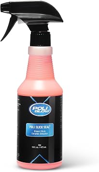 Poli Glow Poli Slick Seal Ceramic Spray Detailer 16 oz | Silica Polymer Sealant for Boats, RVs & Cars | High-Gloss, Hydrophobic, UV Protection, Last 6+ Months, No Buffing Needed | Made in USA