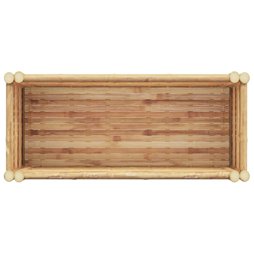 Podwyższona grządka brązowa 70 x 35 x 70 cm bambus
