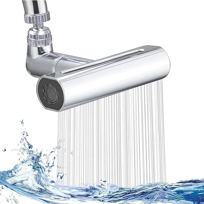 Mayaglory Şelale Kademeli Ayarlanabilir Mutfak Armatür Musluk Başlığı, 4 Farklı Modlu Su Tasarruflu Fonksiyonel Musluk Batarya Başlığı, Şelale Mutfak Bataryası, Sıçramaya Dayanıklı Mutfak Lavabo