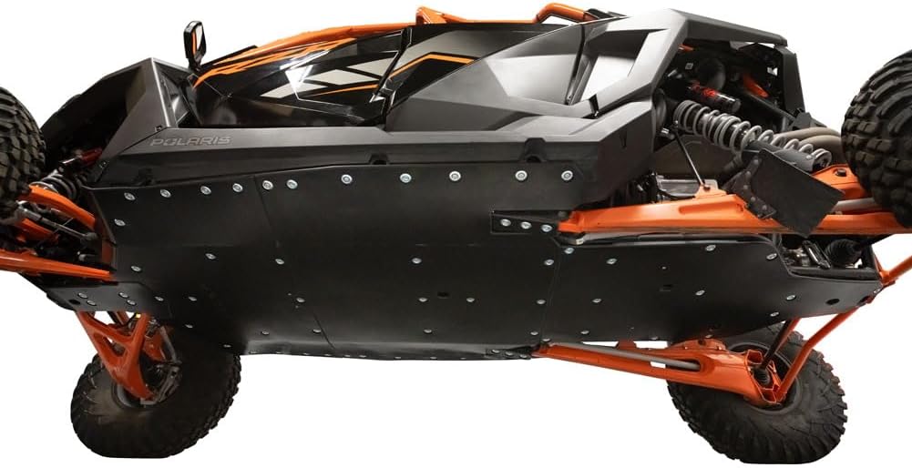 Tusk Quiet‑Glide Skid Plate 3/8″ UHMW Undercarriage Guard with Full Coverage Protection Compatible with Polaris RZR Pro R 4 2022-2026