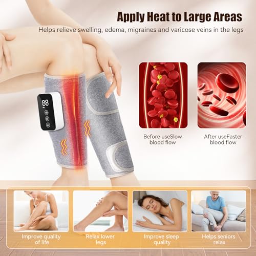 Massage mollets et jambes sans fil gris avec 3 modes
