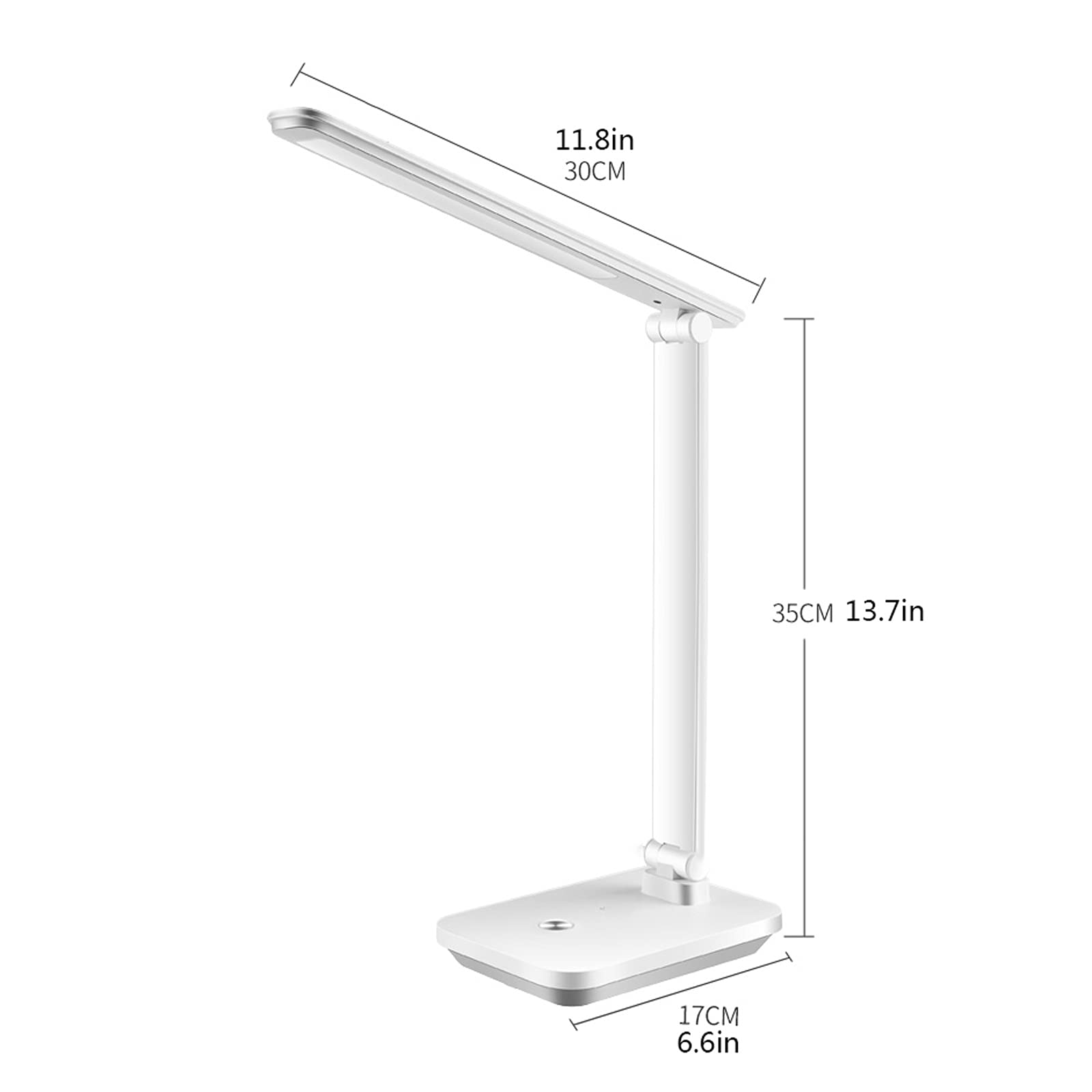 lampe de bureau Lampe de bureau à LED DIMMABLE Chargement / Plug-in Dual-Usez Touch Control Lampadaire Stepless Dimage Protection des yeux Lumière de lecture avec port de chargement USB lampe de lectu