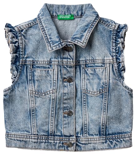 Gilet United Colors of Benetton bleu résistant aux lavages répétés pour enfant
