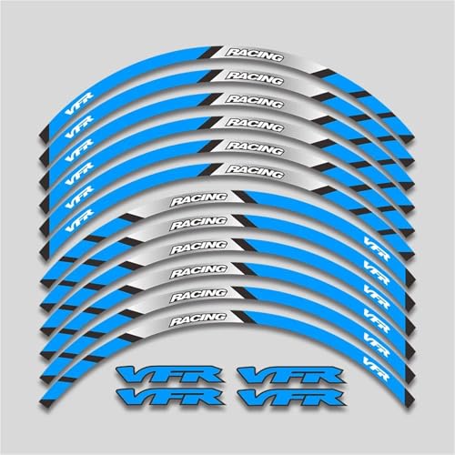 Moto Jante Autocollant Kit Autocollants Réfléchissants pour Jantes De Moto pour VFR1200 VFR1200F VFR 1200 1200F - Bandes Adhésives pour Moyeux Roue Roues...