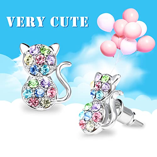 Beautiful Cute Cat Earrings Hypoallergenic, Cat Lovers Girls Children Birthday Easter Christmas Halloween Valentine's Day, Gift for Grandmother Mom to Granddaughter Daughter3