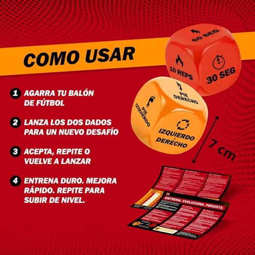 Dados de Fútbol Entrenamiento (2 uds) | Juegos Deportivos Infantiles | Entrenamiento Técnico para Peques | Juguetes de Deporte | Regalos para Jóvenes de 8 a 12 Años | Juego de Habilidades - imagen 4