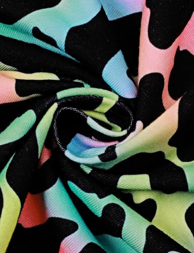 COSLAND Girls' Novelty Dress Kids Printed Holiday Sleeveless Dress, X-Small-Large4