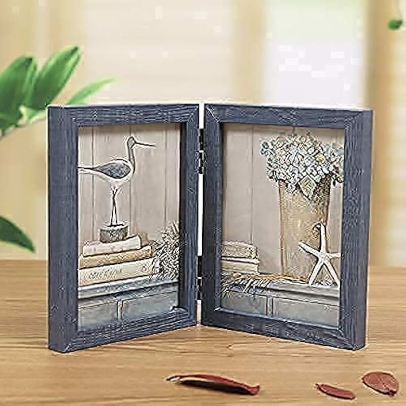 5x7 hinged double picture frame