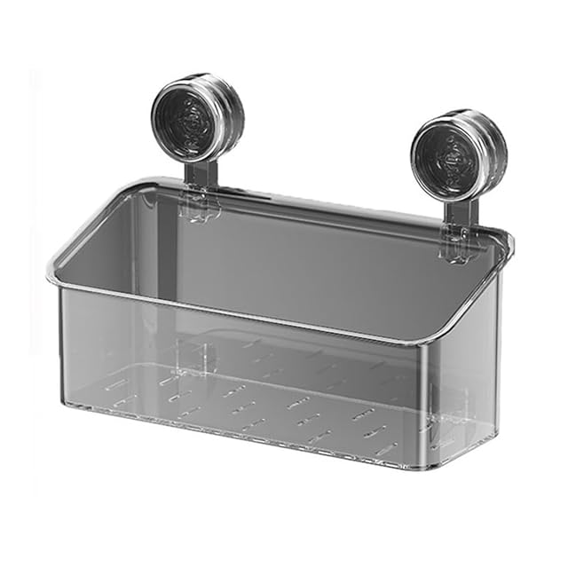 Suction Cup Rotating Organiser Kitchenstorage Basket Wall Mounted Drill-Free Suction Cup Storage Container Suction Cup Shower Caddy Removable