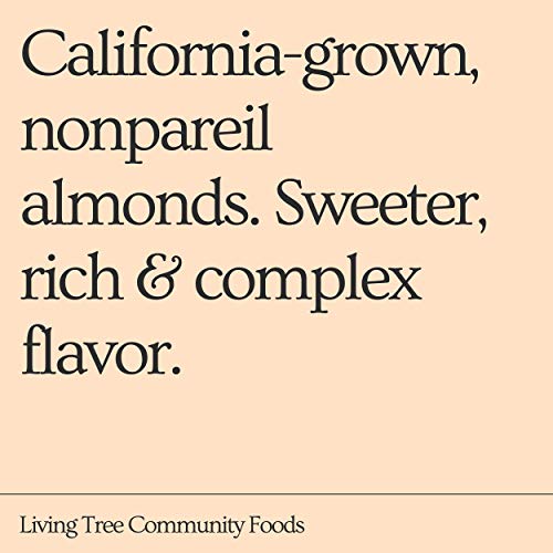 Living Tree Community Foods Organic Almonds Raw - Certified Organic, Gluten-Free, Kosher - Unsalted Bulk Nuts Grown By California Family Farmers - Source Of Magnesium, Zinc And Calcium - 1 Lbs #TOP2