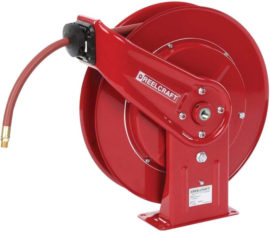 Reelcraft 7850 OLP 1/2-Inch by 50-Feet Spring Driven Hose Reel for Air/Water