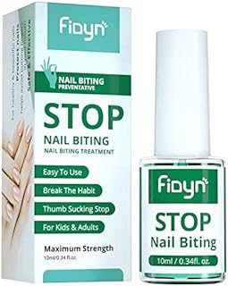 Fidyn No Bite Nail Polish, Nail Biting Treatment with Bitter Polish to Help Adults to Quit Nail Biting For Life and Also Help Stop Thumb Sucking For Kids - 10 ml/0.34 fl. oz