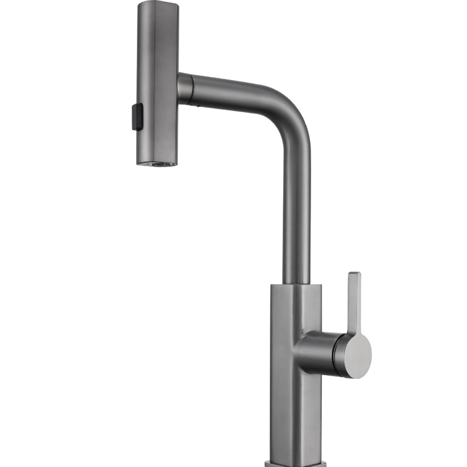 Fanjubei Gray 304 Stainless Steel Pull-Out Kitchen Vegetable Washing Basin Faucet,