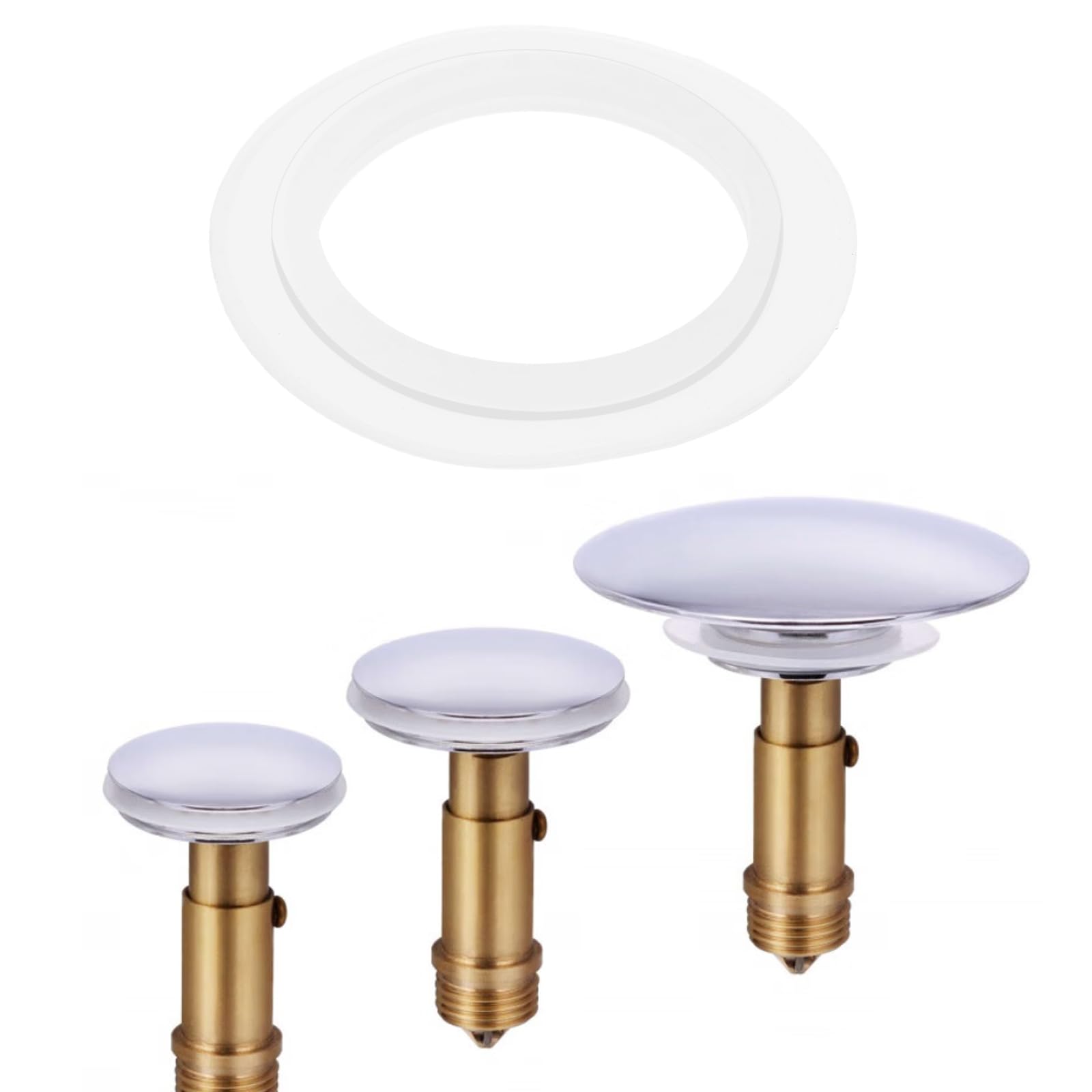 Guarnizione In Silicone Per Tappo Lavello/vasca | 43,5 X 28,5 Mm | Antigoccia, Ricambio Universale - 2