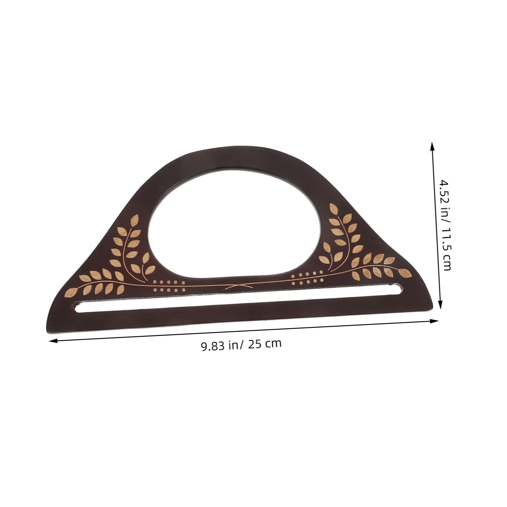 Housoutil 4 Piezas Mangos de Madera para Bolsos con Diseño D Asas Resistentes para Bolsos de Crochet y Costura Accesorios de Repuesto Mango Artesanal Decorativo