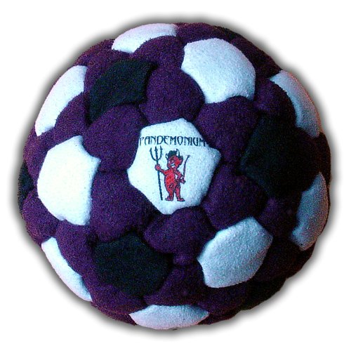 Black Lotus 92-Panel Hacky Sack Footbag - 60g Weighted With Pellets & Iron, Pro Freestyle