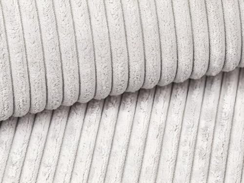 Méridienne gauche velours côtelé beige PINETA VENTE-UNIQUE.COM