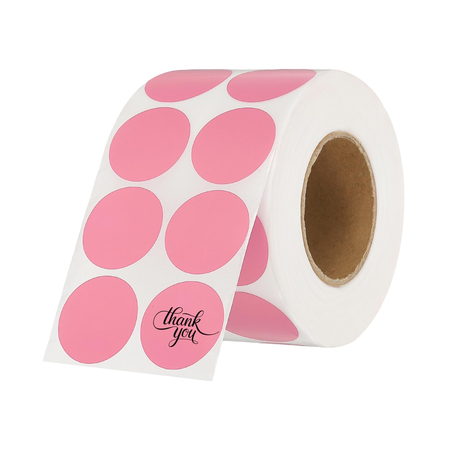 PATIKIL 2000 Pcs Round Thermal Labels, 1 Inch Circle Colored Stickers Self Adhesive Circle Tags for Thermal Print Office Home Decor Diary to-do List Travel Notebook, Pink