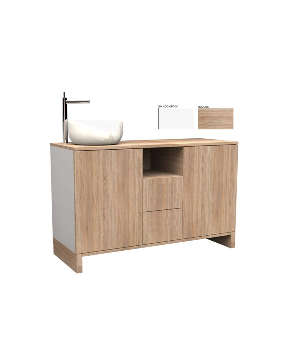 Mobiliario centro de estética para salones y spas con mueble de servicio y 2 expositores de pared 30 x 90 x 30