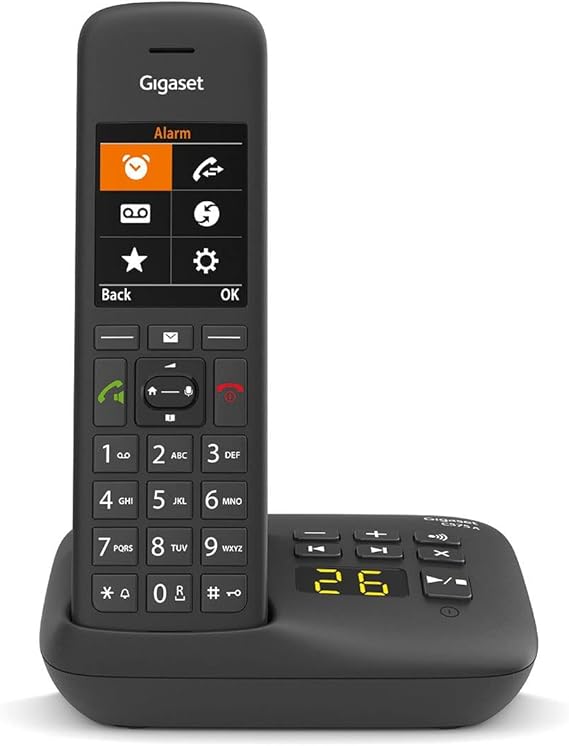 Gigaset Premium C575A Cordless Phone, Single Handset with Answer