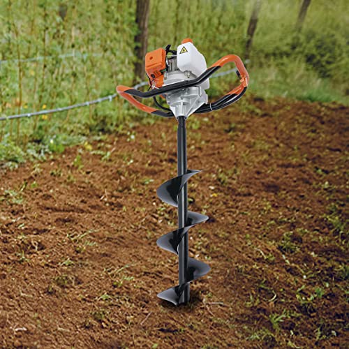 Earth Auger Fence Post Hole Borer 52cc Petrol with 3 Drill Bits