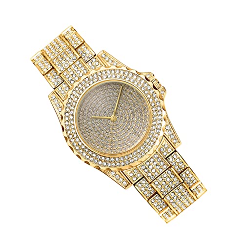 DEARMAMY Mirar decoración Diaria de la muñeca Women Relojes de Moda para Mujer Damas para Mujeres señoras Relojes Mujer Relojes de Mujer Reloj de Mujer Elegante Reloj Casual Vidrio Golden