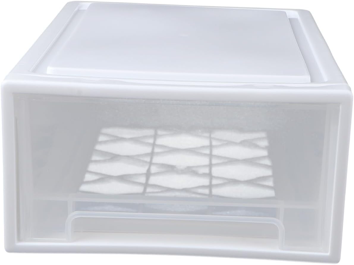 VALICLUD White Plastic Drawer Storage Box for Clothes Underwear Organizer Appliance Storage Case for Closet Dresser Bedroom and Home Accessories