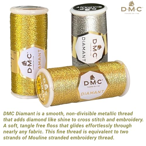 DMC Diamant Metallic Thread Set 38.2 yd multicolor miniatura 2
