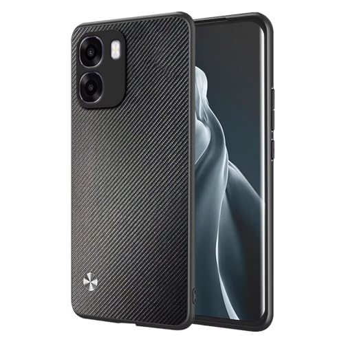 EASSGU Custodia per OPPO A6X / OPPO A6K (6.75' Inches), Cover per Telefono in Stile Business con Retro in PU Pelle - Kevlar