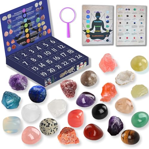 Edelstein Kristalle Adventskalender 2025,24 Tage Weihnachtskalender...