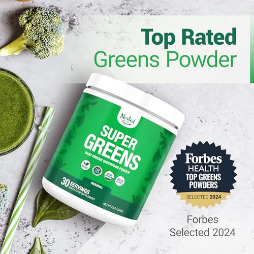 image for Nested Naturals Super Greens Daily Superfood Powder - Certified USDA O