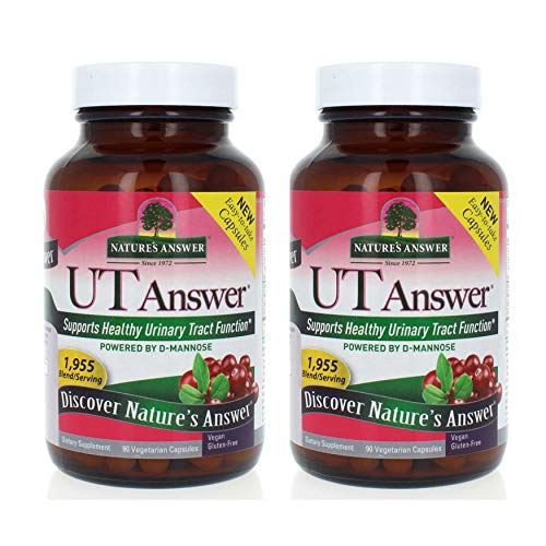 Natures Answer UT Answer D Mannose Cranberry, 90 Capsule Count 2 pack | Promotes Urinary Tract Support | Healthy Bladder Function | Natural Detoxifier