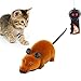 Twshiny Mando a Distancia inalámbrico RC Rat ratón Juguete para Gato Perro Mascota Novedad Regalo Divertido, LED Mouse Brown
