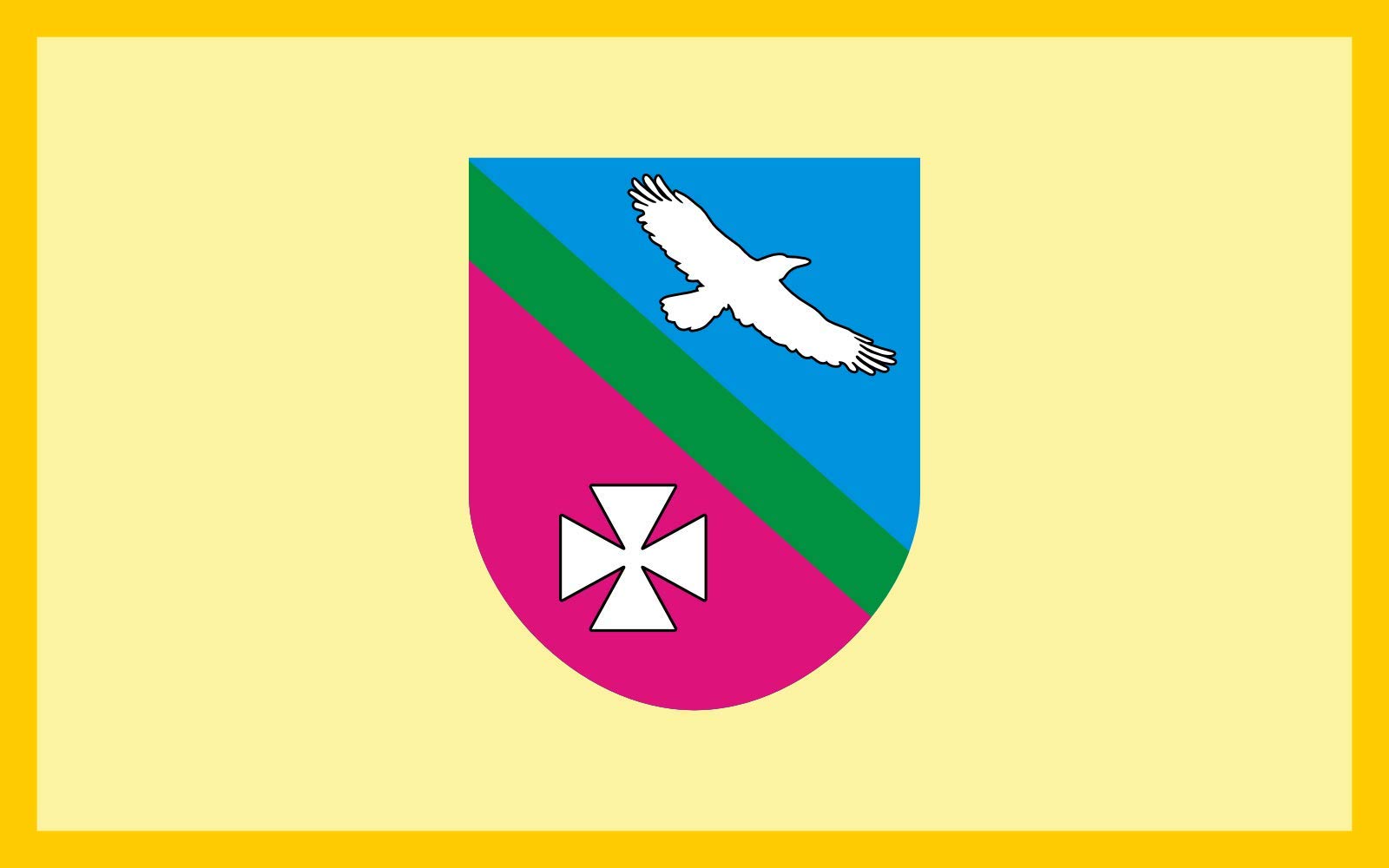Drapeau POL gmina Trzebownisko haute résistance en tissu noble