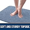 OLANLY Dog Door Mat for Muddy Paws 24x16, Absorbs Moisture and Dirt, Absorbent Non-Slip Washable Doormat, Quick Dry Chenille Mud Mat for Dogs, Entry Indoor Entryway Carpet for Inside Floor, Airy Blue #3