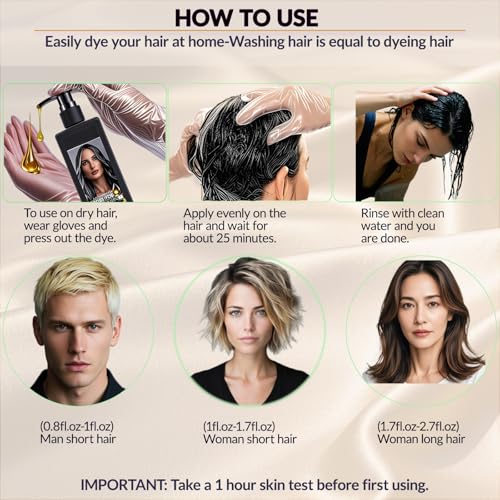 lymznus Ammonia-Free Black Hair Dye Shampoo 3 IN 1 for Gray Hair Coverage,Herbal Ingredients Black Hair Color Shampoo for Women & Men,Non-Staining Scalp Gentle Hair Dye for All Hair Types 200ML — view 6